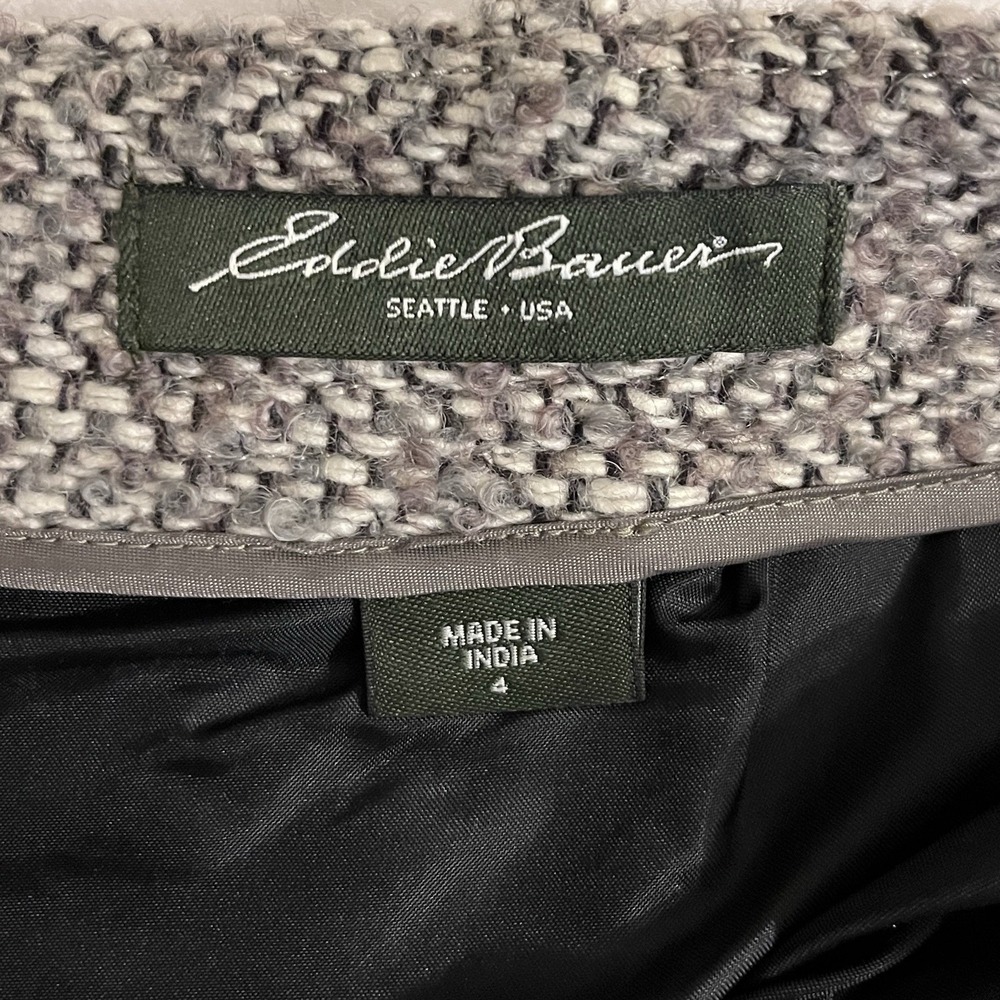 VTG Eddie Bauer Tweed Cargo Skirt Women 4 Wool Midi Gorpcore Utility Y2K 90s - Picture 8 of 8